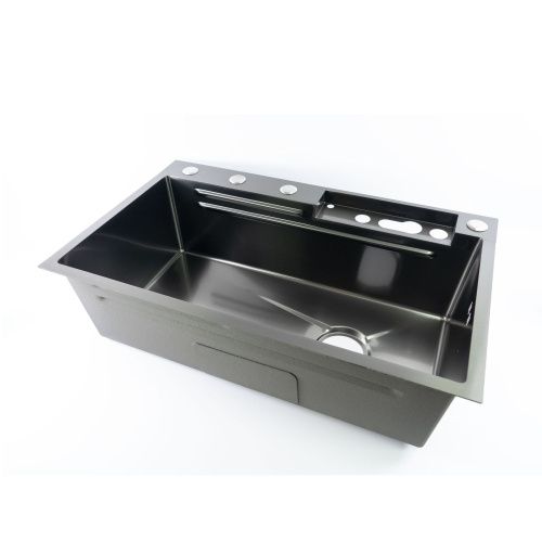 Кухонная мойка Fmark FSC002Q 75х46 цвет графит поверхность матовая - фото 5