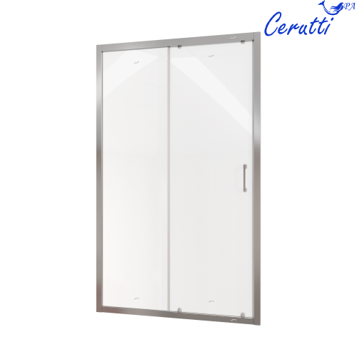 Душевая дверь Cerutti SPA GLORIA D120 120х195 стекло прозрачное профиль хром глянцевый - фото 2