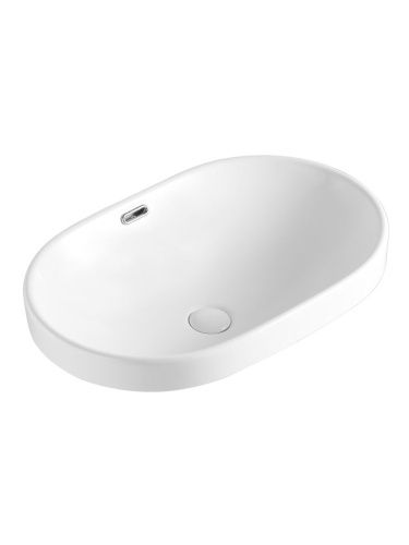 Раковина из сантехнического фарфора Orange B05-600W 60х40 встраиваемая цвет белый