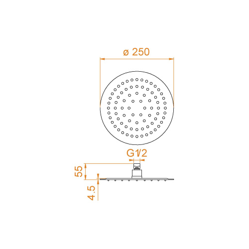 Верхний душ RGW Shower Panels 21148125-04 черный - фото 5