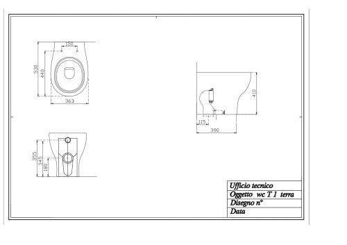 Чаша унитаза приставная Disegno Ceramica Touch1 T100200001 цвет белый глянцевый без сиденья безободковая - фото 2