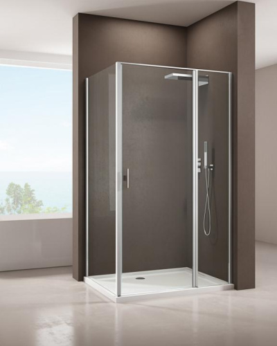 Душевой уголок Allen Brau Priority 3.31031.00 + 3.31040.00 120х80 стекло прозрачное профиль хром глянцевый без поддона - фото 2