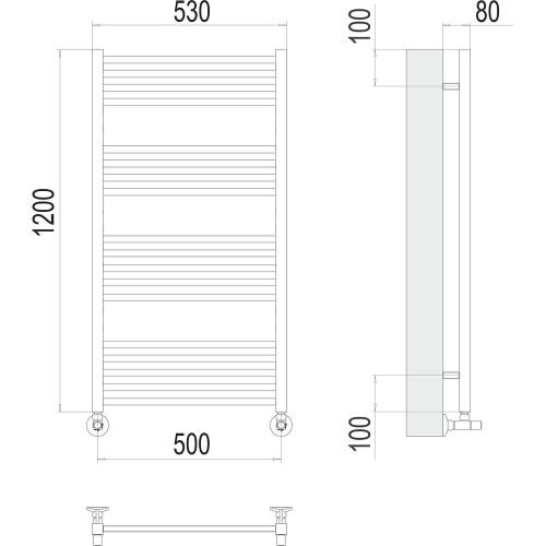 Полотенцесушитель Terminus 4670078530813 53х120 водяной хром - фото 3