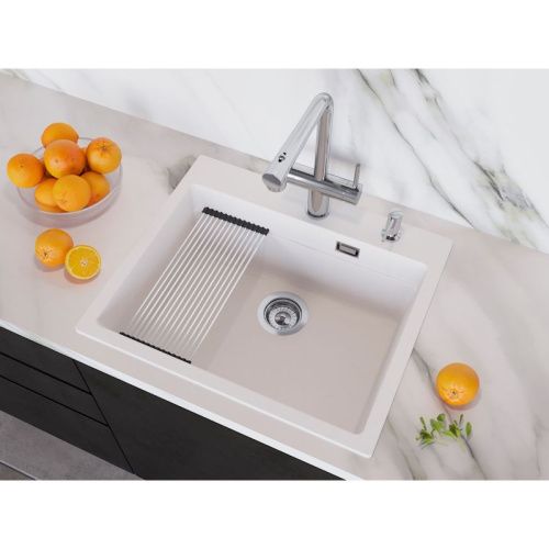 Кухонная мойка Grandex Aqua 500501 60х51 цвет белый поверхность матовая - фото 5