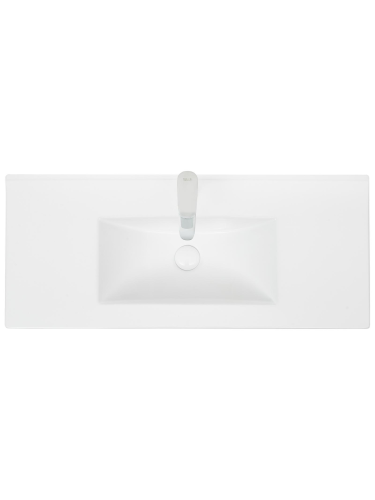 Раковина из санфаянса WeltWasser WW SK 40 см 10000005585 встраиваемая цвет белый глянцевый 1 отверстие под смеситель - фото 3