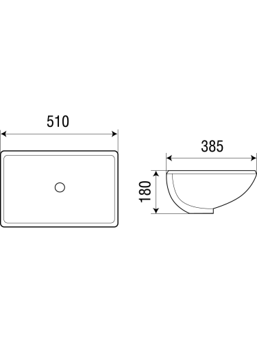 Раковина из санфаянса WeltWasser WW SK 10000003896 51х39 подвесная цвет белый глянцевый без отверстий под смеситель - фото 3