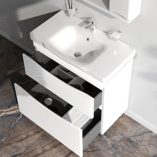 Тумба под раковину Am.Pm Like M80FSX0802WG 80х45х65 напольная цвет белый - фото 4