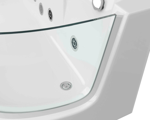 Ванна акриловая гидромассажная Grossman GR-17000-1L 170х80 пристенная асимметричная с ножками - фото 4