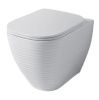 Чаша унитаза приставная Disegno Ceramica Loom LO002RIM52 цвет черный без сиденья безободковая
