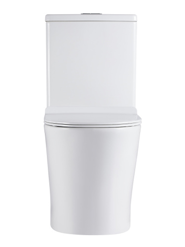 Унитаз напольный с бачком Orange C07-050W белый с сиденьем микролифт безободковый смыв торнадо - фото 4