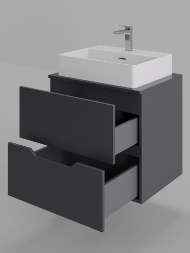 Тумба с раковиной Orange Line Li-60TugMDF+B04-500W 61х46х68 - фото 4