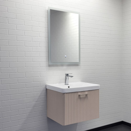 Тумба с раковиной Comforty Ангара 00-00021034CF 61х47х46 подвесная цвет дуб латте - фото 5