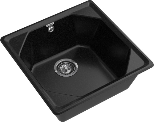 Кухонная мойка Granfest Unique U-500 черный 50х50 цвет черный поверхность матовая - фото 2