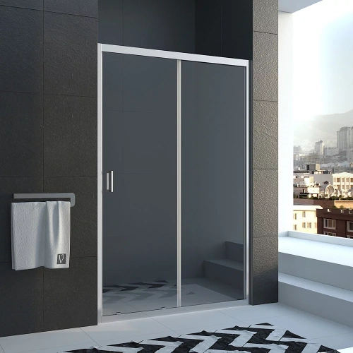 Душевая дверь Veconi Vianno VN40-130-01-C1 130х185 стекло прозрачное профиль хром глянцевый