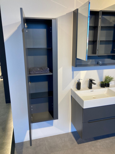 Шкаф-пенал Orka Malta 3001299 40х27х138 подвесной цвет антрацит матовый - фото 4