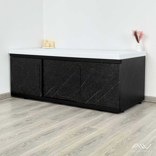 Экран под ванну Alavann Alt 170 см ALV1203004 фронтальный МДФ раздвижной черный - фото 4