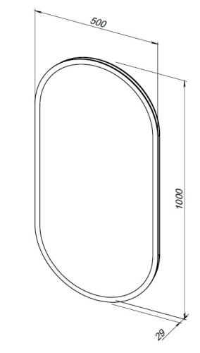 Зеркало в ванную Aquanet Монте 00288970 50х100 цвет белый - фото 4