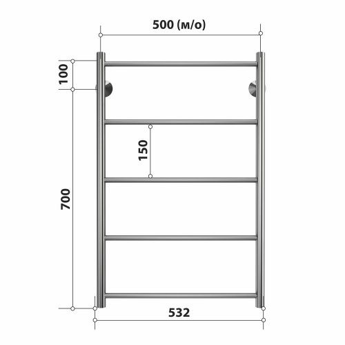 Полотенцесушитель Stelmix 4670078541185 53х80 водяной хром - фото 3