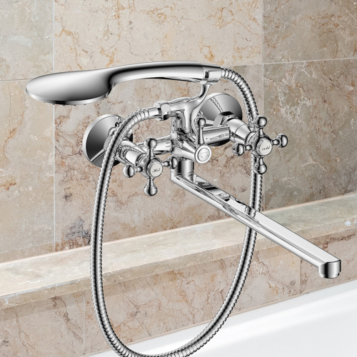 Смеситель для ванны WesnaArt Rassvet RAS02-320 настенный хром - фото 3