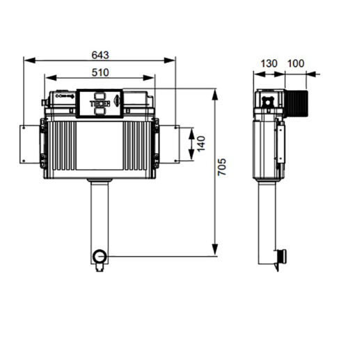 Бачок скрытого монтажа Tece TECEbase 9041308 - фото 2