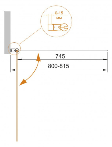 Душевая шторка на ванну Cezares ECO ECO-O-V-1-80/140-C-Cr 80х140 стекло прозрачное профиль хром глянцевый ориентация универсальная - фото 2