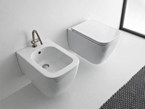 Чаша унитаза подвесная Scarabeo Teorema 2.0 5126/CL цвет белый без сиденья безободковая каскадный смыв - фото 2