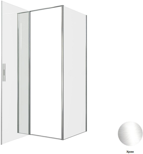 Душевой уголок Allen Brau Priority 3.31025.00 + 3.31040.00 90х80 стекло прозрачное профиль хром глянцевый без поддона - фото 4