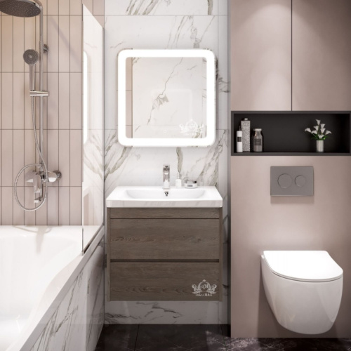 Зеркало в ванную Art&Max LATINA AM-Lat-600-600-DS-F 60х60 - фото 2