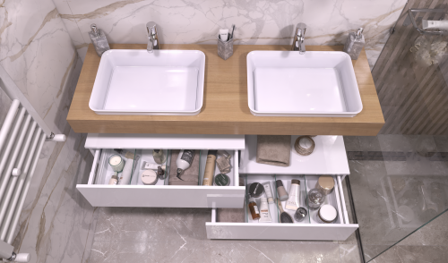 Тумба Velvex UNIT tpUNI.80.H27.Y-211 80х48х27 подвесная цвет белый матовый - фото 5