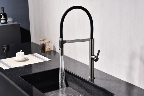 Смеситель для кухни Paulmark LEADER Le214101-GM на раковину беретта - фото 4