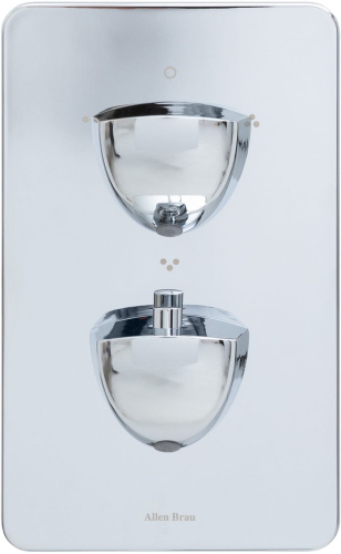 Смеситель для ванны с душем Allen Brau Infinity 5.21316-00 встраиваемый в стену хром с термостатом - фото 3