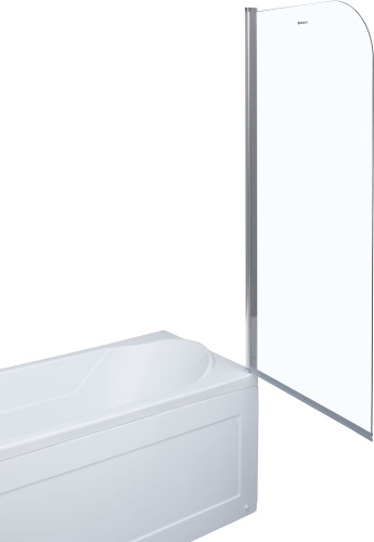 Душевая шторка на ванну Aquanet SG-750 80х150 стекло прозрачное профиль хром глянцевый ориентация универсальная - фото 2