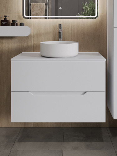 Тумба с раковиной Orange Line Li-80TuwMDF+B09-360W 81х46х66 - фото 3