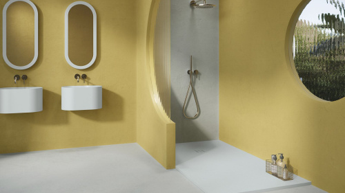 Душевой поддон Zenon Korvit 4000.000.000.000.18841 90х90 искусственный камень жемчужный - фото 3