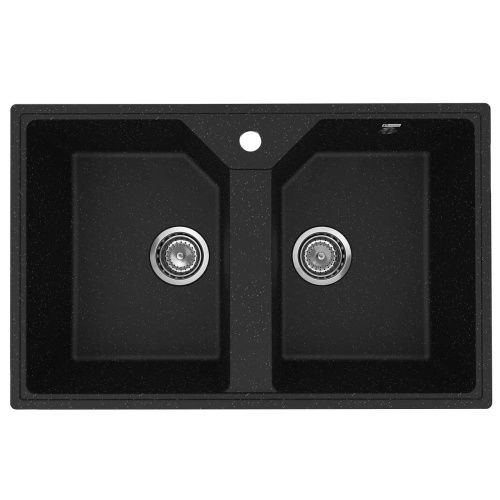 Кухонная мойка Practik PR-M-770-004 77х49 цвет черный поверхность глянцевая - фото 2