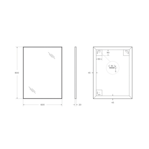 Зеркало в ванную BelBagno SPC-AL-600-800 60х80 цвет хром - фото 5