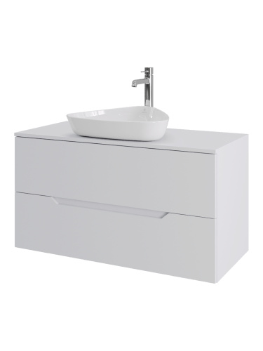 Тумба с раковиной Orange Line Li-100TuwMDF+B07-500W 101х46х66 - фото 2