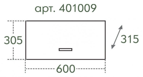 Шкаф СанТа Стандарт 401009 60х24х31 подвесной цвет белый - фото 2