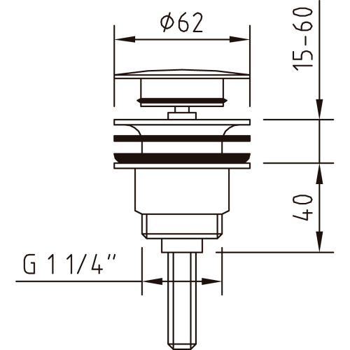 Донный клапан Clever LEO 98674/60418 - фото 2
