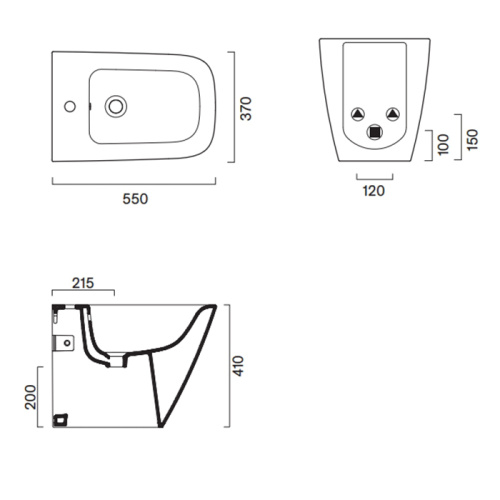 Биде Catalano Green 419551001 напольное - фото 2