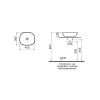 Раковина из сантехнического фарфора Vitra Plural 7810B401-0016 50х40 накладная цвет белый без отверстий под смеситель