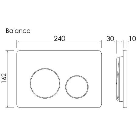 Клавиша смыва механическая Ceramica Nova Balance/Circle CN12-001CH цвет хром
