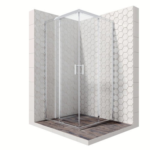 Душевой уголок Ambassador Kingston 14011102 90х90 стекло прозрачное профиль хром глянцевый без поддона - фото 3