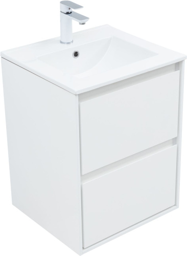 Тумба под раковину Aquanet Милан 00336366 50х45х64 подвесная цвет белый - фото 5