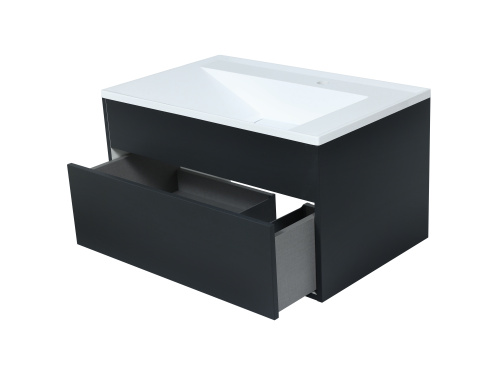 Тумба с раковиной Uperwood Lotus Premium 39340207461 80х50х44 цвет черный матовый - фото 4