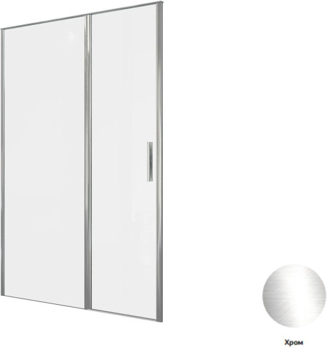 Душевая дверь Allen Brau Priority 3.31034.00 140х200 стекло прозрачное профиль хром глянцевый - фото 5