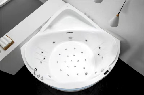 Ванна акриловая гидромассажная Gemy G9247 K 165х165 угловая четверть круга с каркасом - фото 4