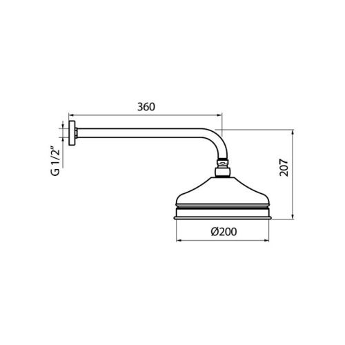 Верхний душ Webert Karenina AC0014017 хром/золото - фото 3