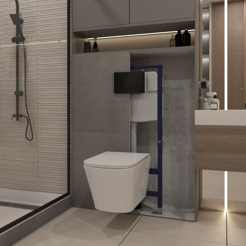 Клавиша смыва механическая Teymi Ellie T70023BM цвет черный - фото 3