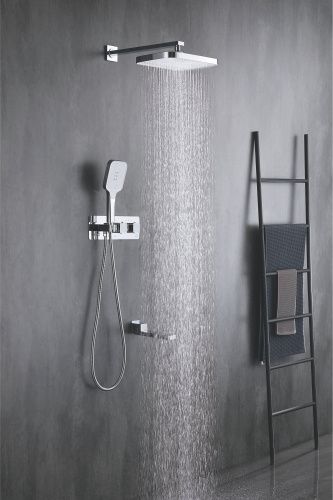 Душевая система Rose R1095 встраиваемая в стену цвет хром с термостатом - фото 4